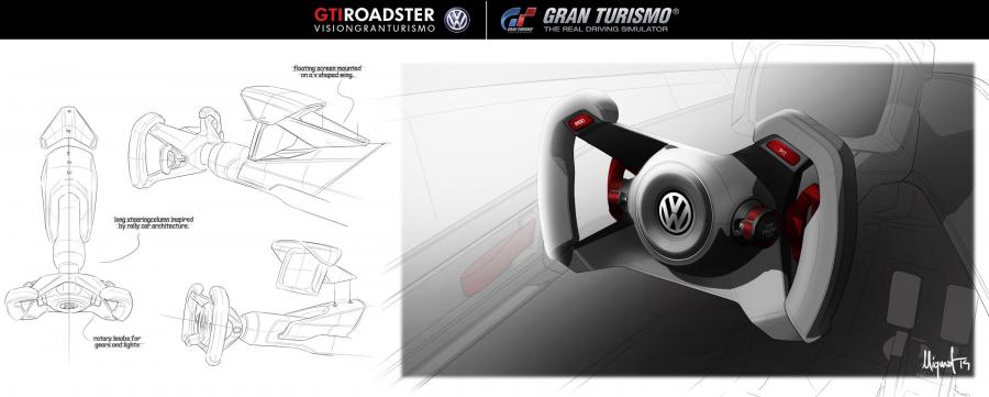 Эскиз Volkswagen Golf GTi Roadster Vision Gran Turismo 2014 года  (фото 19 из 35)